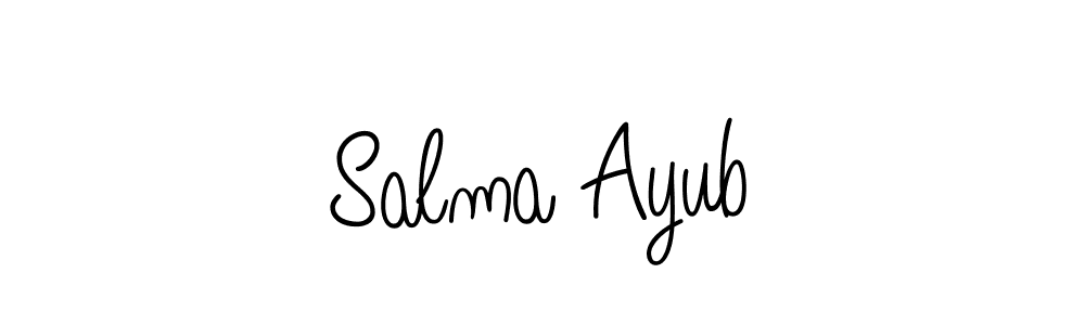 How to Draw Salma Ayub signature style? Angelique-Rose-font-FFP is a latest design signature styles for name Salma Ayub. Salma Ayub signature style 5 images and pictures png