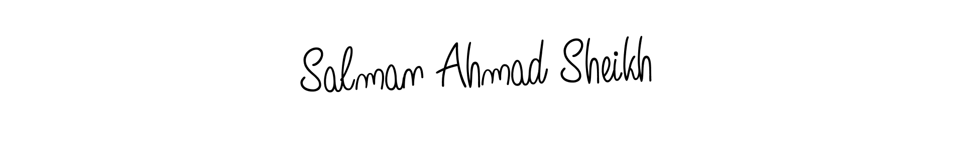 Use a signature maker to create a handwritten signature online. With this signature software, you can design (Angelique-Rose-font-FFP) your own signature for name Salman Ahmad Sheikh. Salman Ahmad Sheikh signature style 5 images and pictures png