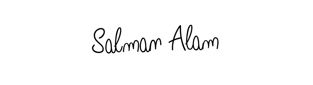 Design your own signature with our free online signature maker. With this signature software, you can create a handwritten (Angelique-Rose-font-FFP) signature for name Salman Alam. Salman Alam signature style 5 images and pictures png