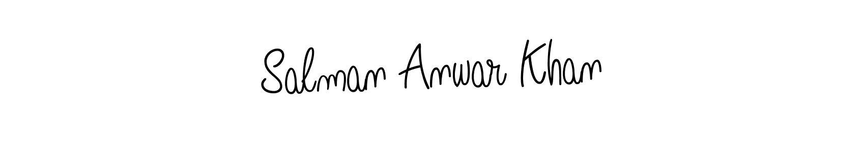 You should practise on your own different ways (Angelique-Rose-font-FFP) to write your name (Salman Anwar Khan) in signature. don't let someone else do it for you. Salman Anwar Khan signature style 5 images and pictures png