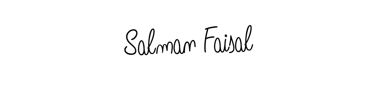 You should practise on your own different ways (Angelique-Rose-font-FFP) to write your name (Salman Faisal) in signature. don't let someone else do it for you. Salman Faisal signature style 5 images and pictures png
