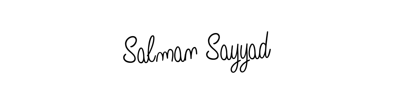 The best way (Angelique-Rose-font-FFP) to make a short signature is to pick only two or three words in your name. The name Salman Sayyad include a total of six letters. For converting this name. Salman Sayyad signature style 5 images and pictures png