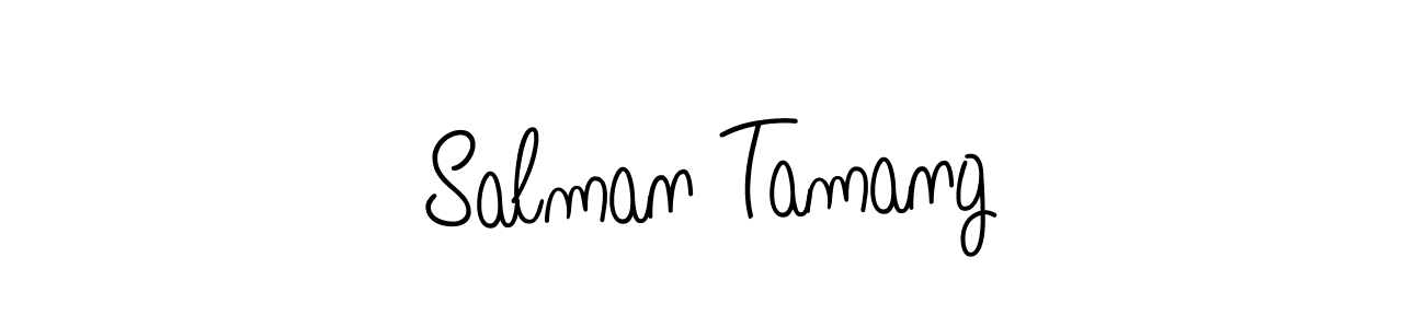 You should practise on your own different ways (Angelique-Rose-font-FFP) to write your name (Salman Tamang) in signature. don't let someone else do it for you. Salman Tamang signature style 5 images and pictures png
