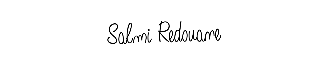 How to make Salmi Redouane name signature. Use Angelique-Rose-font-FFP style for creating short signs online. This is the latest handwritten sign. Salmi Redouane signature style 5 images and pictures png
