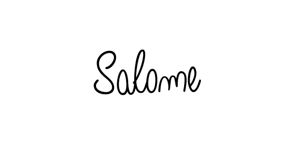 You should practise on your own different ways (Angelique-Rose-font-FFP) to write your name (Salome) in signature. don't let someone else do it for you. Salome signature style 5 images and pictures png