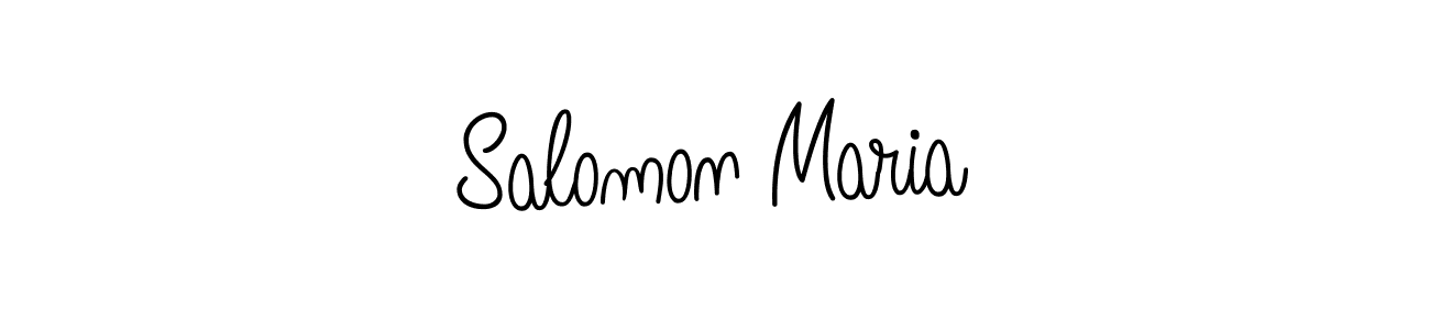 Make a beautiful signature design for name Salomon Maria. With this signature (Angelique-Rose-font-FFP) style, you can create a handwritten signature for free. Salomon Maria signature style 5 images and pictures png
