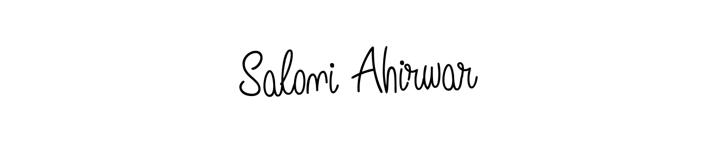 The best way (Angelique-Rose-font-FFP) to make a short signature is to pick only two or three words in your name. The name Saloni Ahirwar include a total of six letters. For converting this name. Saloni Ahirwar signature style 5 images and pictures png