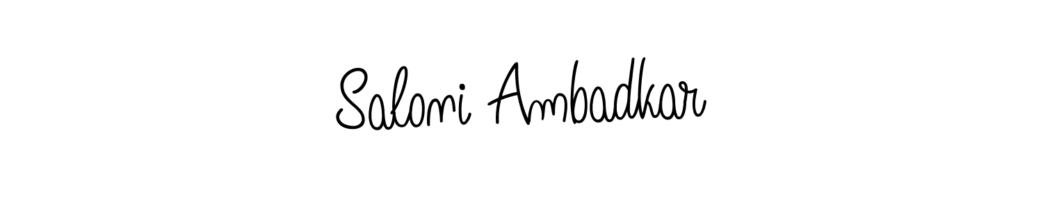 Make a beautiful signature design for name Saloni Ambadkar. With this signature (Angelique-Rose-font-FFP) style, you can create a handwritten signature for free. Saloni Ambadkar signature style 5 images and pictures png