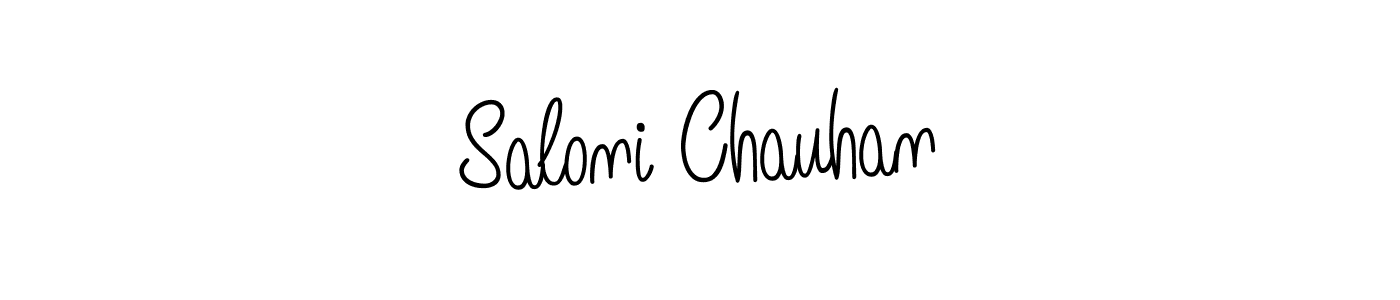 The best way (Angelique-Rose-font-FFP) to make a short signature is to pick only two or three words in your name. The name Saloni Chauhan include a total of six letters. For converting this name. Saloni Chauhan signature style 5 images and pictures png