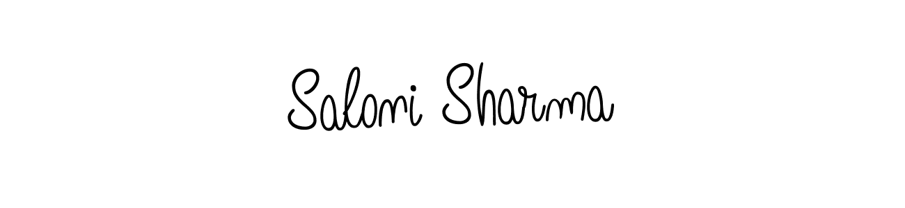 How to make Saloni Sharma name signature. Use Angelique-Rose-font-FFP style for creating short signs online. This is the latest handwritten sign. Saloni Sharma signature style 5 images and pictures png