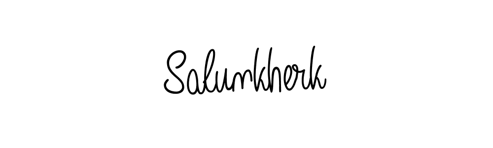 How to make Salunkherk name signature. Use Angelique-Rose-font-FFP style for creating short signs online. This is the latest handwritten sign. Salunkherk signature style 5 images and pictures png