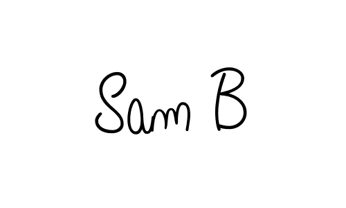 if you are searching for the best signature style for your name Sam B. so please give up your signature search. here we have designed multiple signature styles  using Angelique-Rose-font-FFP. Sam B signature style 5 images and pictures png