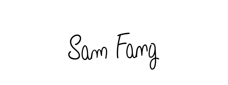 You should practise on your own different ways (Angelique-Rose-font-FFP) to write your name (Sam Fang) in signature. don't let someone else do it for you. Sam Fang signature style 5 images and pictures png