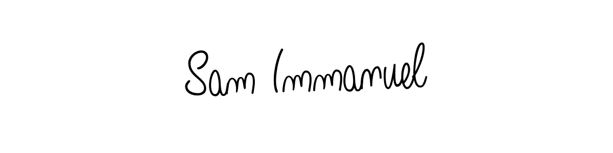 How to make Sam Immanuel name signature. Use Angelique-Rose-font-FFP style for creating short signs online. This is the latest handwritten sign. Sam Immanuel signature style 5 images and pictures png