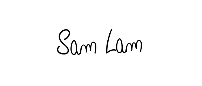 Use a signature maker to create a handwritten signature online. With this signature software, you can design (Angelique-Rose-font-FFP) your own signature for name Sam Lam. Sam Lam signature style 5 images and pictures png
