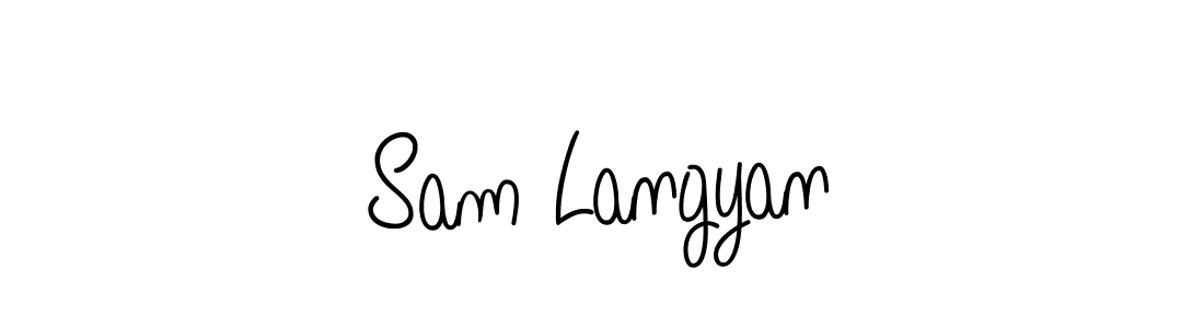 How to make Sam Langyan signature? Angelique-Rose-font-FFP is a professional autograph style. Create handwritten signature for Sam Langyan name. Sam Langyan signature style 5 images and pictures png