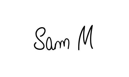 Also You can easily find your signature by using the search form. We will create Sam M name handwritten signature images for you free of cost using Angelique-Rose-font-FFP sign style. Sam M signature style 5 images and pictures png