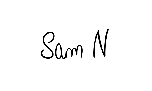 if you are searching for the best signature style for your name Sam N. so please give up your signature search. here we have designed multiple signature styles  using Angelique-Rose-font-FFP. Sam N signature style 5 images and pictures png