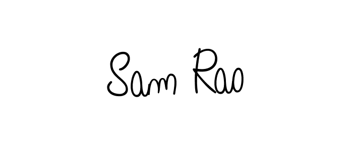 Sam Rao stylish signature style. Best Handwritten Sign (Angelique-Rose-font-FFP) for my name. Handwritten Signature Collection Ideas for my name Sam Rao. Sam Rao signature style 5 images and pictures png