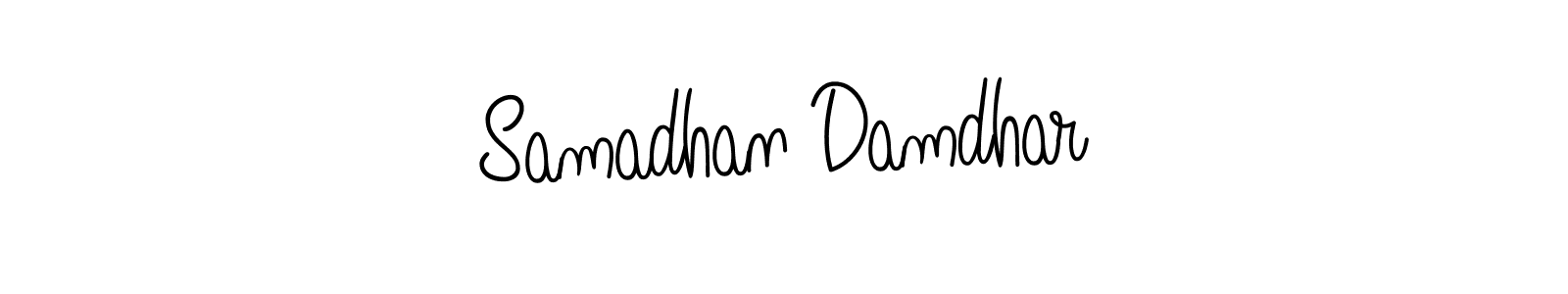 The best way (Angelique-Rose-font-FFP) to make a short signature is to pick only two or three words in your name. The name Samadhan Damdhar include a total of six letters. For converting this name. Samadhan Damdhar signature style 5 images and pictures png