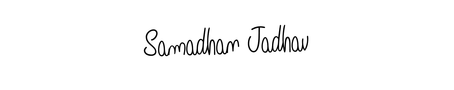 Make a beautiful signature design for name Samadhan Jadhav. With this signature (Angelique-Rose-font-FFP) style, you can create a handwritten signature for free. Samadhan Jadhav signature style 5 images and pictures png