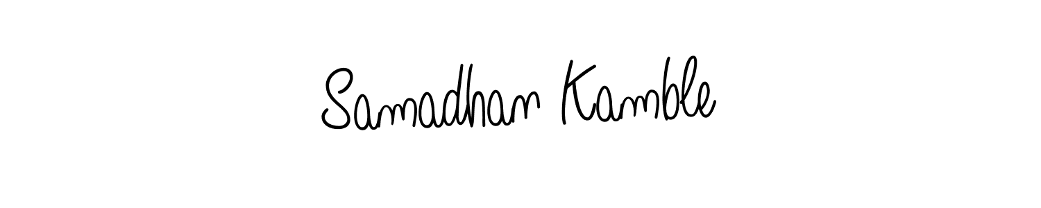 Make a beautiful signature design for name Samadhan Kamble. With this signature (Angelique-Rose-font-FFP) style, you can create a handwritten signature for free. Samadhan Kamble signature style 5 images and pictures png