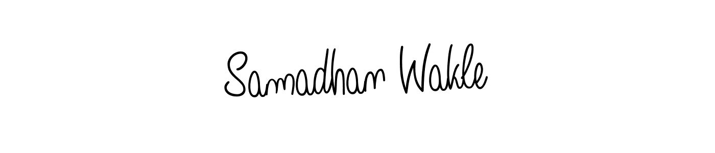 Check out images of Autograph of Samadhan Wakle name. Actor Samadhan Wakle Signature Style. Angelique-Rose-font-FFP is a professional sign style online. Samadhan Wakle signature style 5 images and pictures png