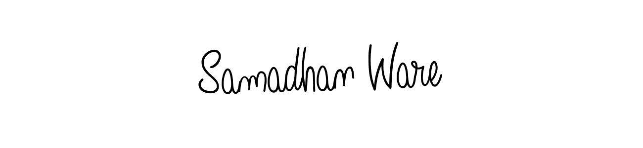 Make a beautiful signature design for name Samadhan Ware. With this signature (Angelique-Rose-font-FFP) style, you can create a handwritten signature for free. Samadhan Ware signature style 5 images and pictures png