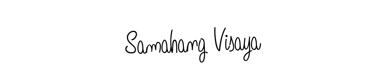 Design your own signature with our free online signature maker. With this signature software, you can create a handwritten (Angelique-Rose-font-FFP) signature for name Samahang Visaya. Samahang Visaya signature style 5 images and pictures png