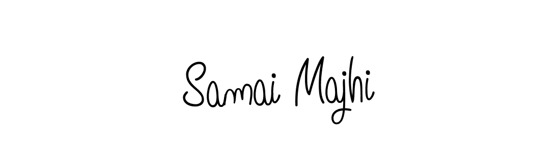 You should practise on your own different ways (Angelique-Rose-font-FFP) to write your name (Samai Majhi) in signature. don't let someone else do it for you. Samai Majhi signature style 5 images and pictures png