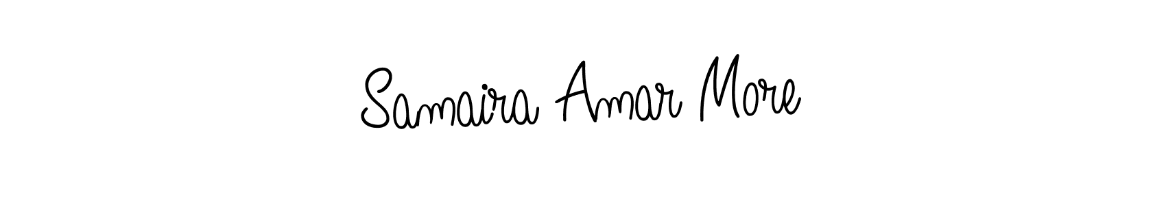 Use a signature maker to create a handwritten signature online. With this signature software, you can design (Angelique-Rose-font-FFP) your own signature for name Samaira Amar More. Samaira Amar More signature style 5 images and pictures png