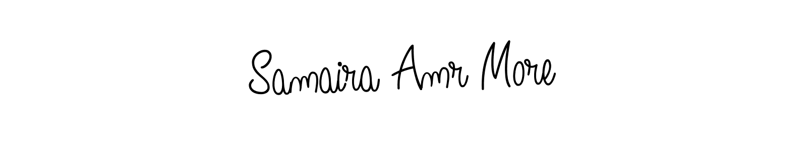 Design your own signature with our free online signature maker. With this signature software, you can create a handwritten (Angelique-Rose-font-FFP) signature for name Samaira Amr More. Samaira Amr More signature style 5 images and pictures png