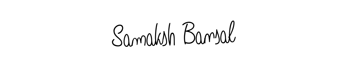 Make a beautiful signature design for name Samaksh Bansal. With this signature (Angelique-Rose-font-FFP) style, you can create a handwritten signature for free. Samaksh Bansal signature style 5 images and pictures png