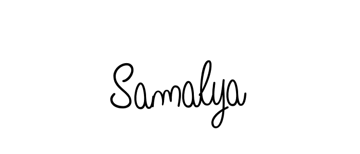 How to make Samalya name signature. Use Angelique-Rose-font-FFP style for creating short signs online. This is the latest handwritten sign. Samalya signature style 5 images and pictures png