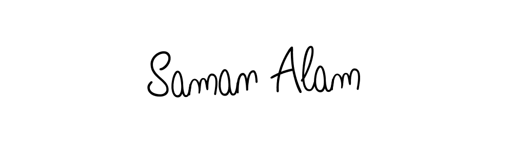 Create a beautiful signature design for name Saman Alam. With this signature (Angelique-Rose-font-FFP) fonts, you can make a handwritten signature for free. Saman Alam signature style 5 images and pictures png