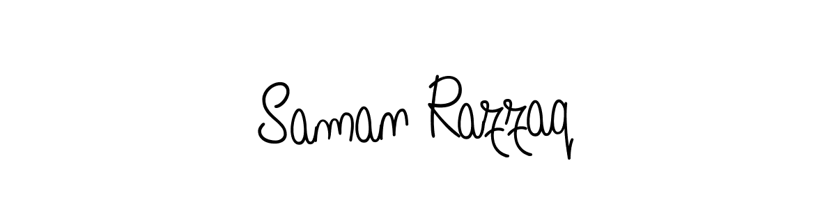 The best way (Angelique-Rose-font-FFP) to make a short signature is to pick only two or three words in your name. The name Saman Razzaq include a total of six letters. For converting this name. Saman Razzaq signature style 5 images and pictures png