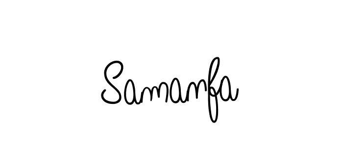 How to make Samanfa name signature. Use Angelique-Rose-font-FFP style for creating short signs online. This is the latest handwritten sign. Samanfa signature style 5 images and pictures png