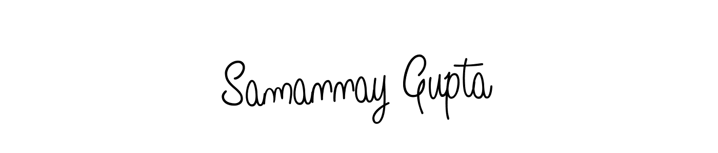 Create a beautiful signature design for name Samannay Gupta. With this signature (Angelique-Rose-font-FFP) fonts, you can make a handwritten signature for free. Samannay Gupta signature style 5 images and pictures png