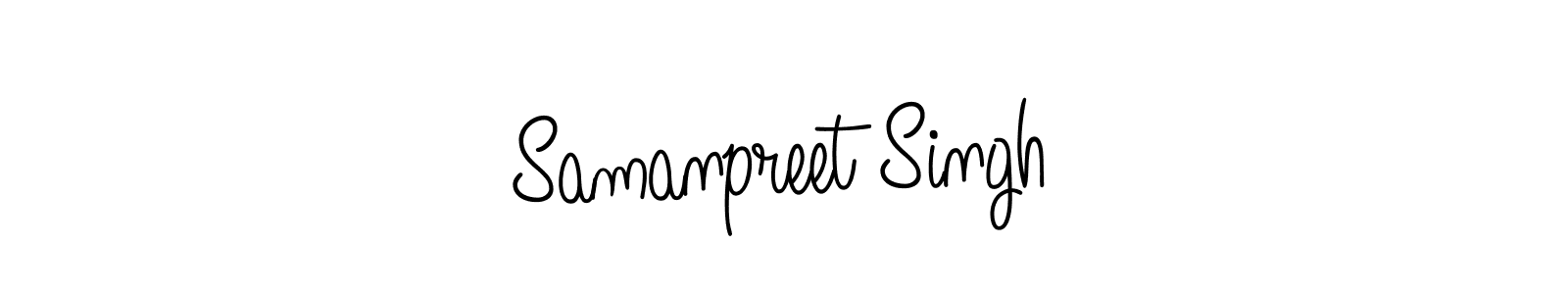 Use a signature maker to create a handwritten signature online. With this signature software, you can design (Angelique-Rose-font-FFP) your own signature for name Samanpreet Singh. Samanpreet Singh signature style 5 images and pictures png