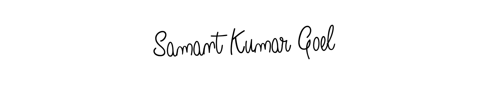 You should practise on your own different ways (Angelique-Rose-font-FFP) to write your name (Samant Kumar Goel) in signature. don't let someone else do it for you. Samant Kumar Goel signature style 5 images and pictures png