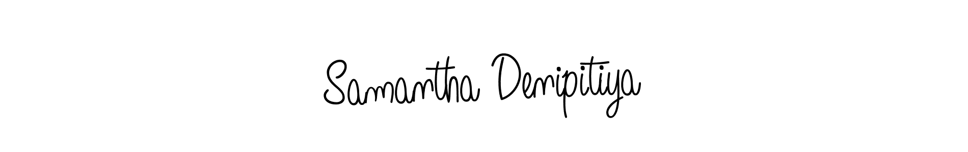 Samantha Denipitiya stylish signature style. Best Handwritten Sign (Angelique-Rose-font-FFP) for my name. Handwritten Signature Collection Ideas for my name Samantha Denipitiya. Samantha Denipitiya signature style 5 images and pictures png