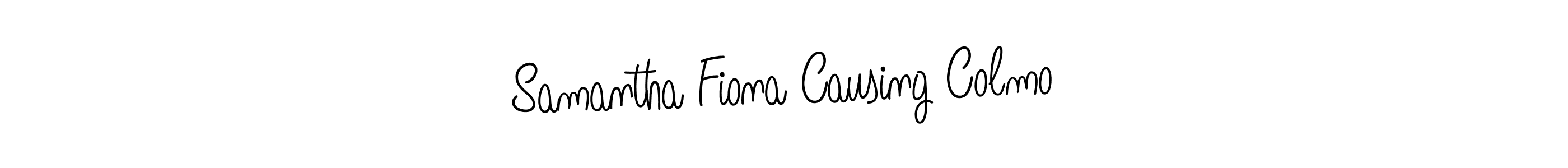 This is the best signature style for the Samantha Fiona Causing Colmo name. Also you like these signature font (Angelique-Rose-font-FFP). Mix name signature. Samantha Fiona Causing Colmo signature style 5 images and pictures png