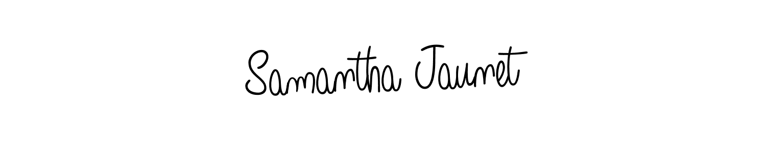 Samantha Jaunet stylish signature style. Best Handwritten Sign (Angelique-Rose-font-FFP) for my name. Handwritten Signature Collection Ideas for my name Samantha Jaunet. Samantha Jaunet signature style 5 images and pictures png