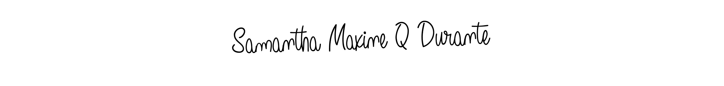 Use a signature maker to create a handwritten signature online. With this signature software, you can design (Angelique-Rose-font-FFP) your own signature for name Samantha Maxine Q Durante. Samantha Maxine Q Durante signature style 5 images and pictures png