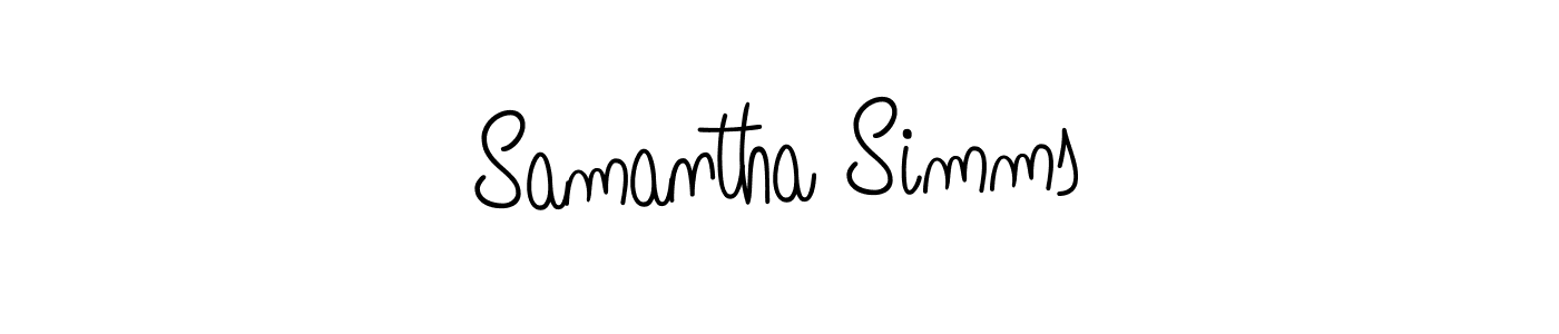 Use a signature maker to create a handwritten signature online. With this signature software, you can design (Angelique-Rose-font-FFP) your own signature for name Samantha Simms. Samantha Simms signature style 5 images and pictures png