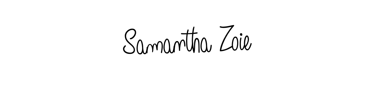 Make a beautiful signature design for name Samantha Zoie. With this signature (Angelique-Rose-font-FFP) style, you can create a handwritten signature for free. Samantha Zoie signature style 5 images and pictures png