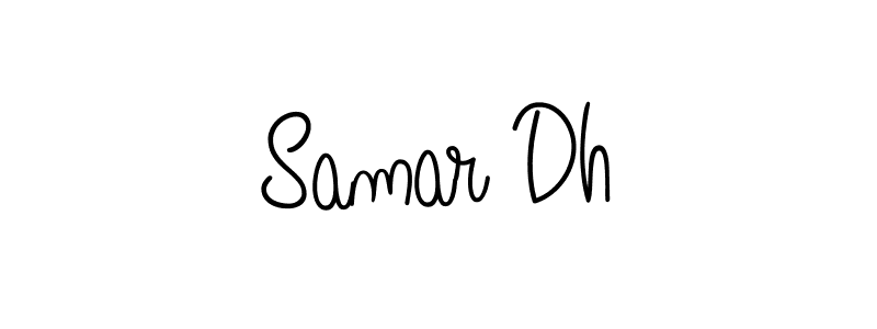 Design your own signature with our free online signature maker. With this signature software, you can create a handwritten (Angelique-Rose-font-FFP) signature for name Samar Dh. Samar Dh signature style 5 images and pictures png