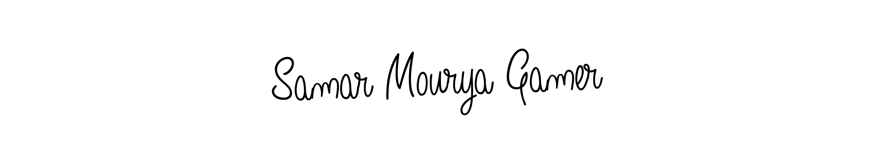 Design your own signature with our free online signature maker. With this signature software, you can create a handwritten (Angelique-Rose-font-FFP) signature for name Samar Mourya Gamer. Samar Mourya Gamer signature style 5 images and pictures png