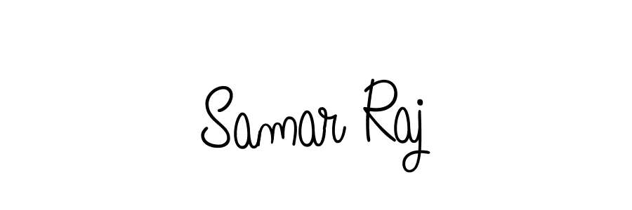 Make a beautiful signature design for name Samar Raj. With this signature (Angelique-Rose-font-FFP) style, you can create a handwritten signature for free. Samar Raj signature style 5 images and pictures png