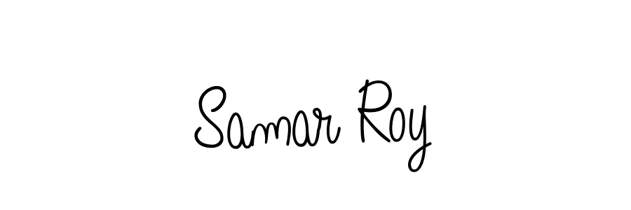 Use a signature maker to create a handwritten signature online. With this signature software, you can design (Angelique-Rose-font-FFP) your own signature for name Samar Roy. Samar Roy signature style 5 images and pictures png